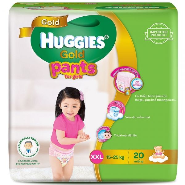 Bỉm quần Huggies Gold cho bé gái hình ảnh 1