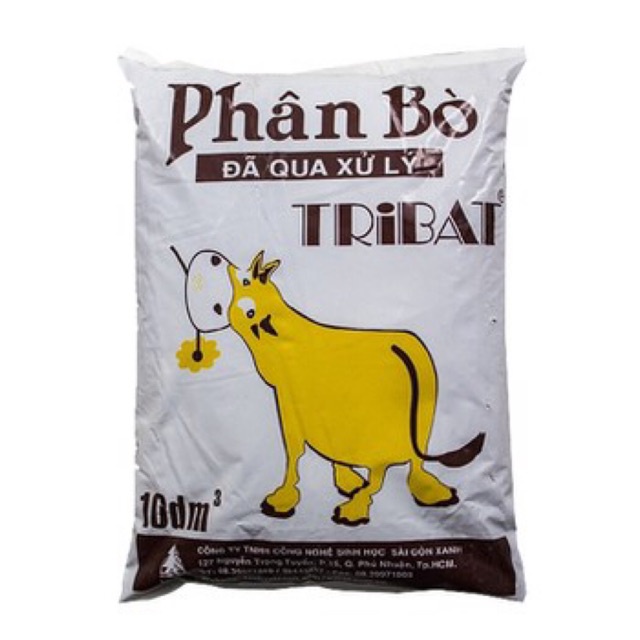 Phân Bò Hữu Cơ Nguyên Chất Tribat 10dm3 hình 1