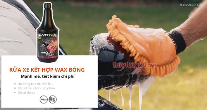 Hình ảnh dung dịch rửa xe ô tô Kenotek kết hợp Wax bóng 1