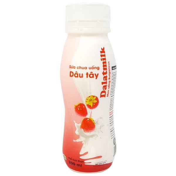 Sữa chua uống Dalatmilk vị dâu tây - Hình 2