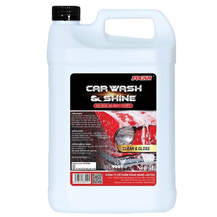 Dung dịch rửa xe Focar CAR WASH & SHINE - Hình ảnh 2