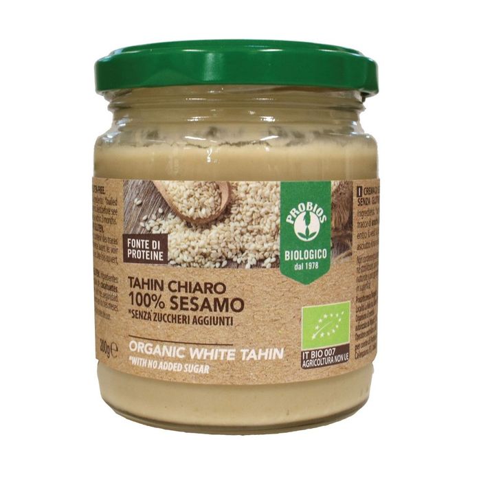 Hình ảnh Bơ Hạt Vừng Tahini Bóc Vỏ Hữu Cơ Organic White Tahin Probios 1