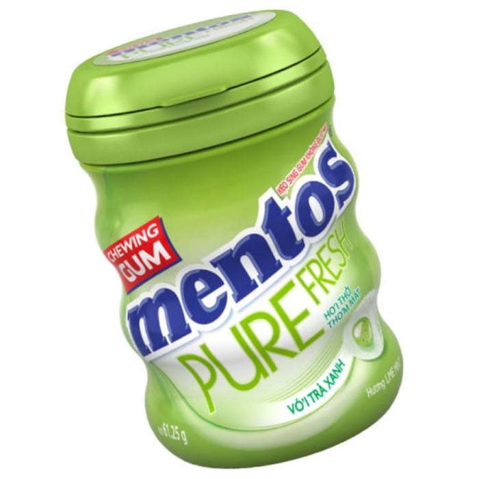 Hình ảnh kẹo gum không đường Mentos Pure Fresh hương Lime Mint 1