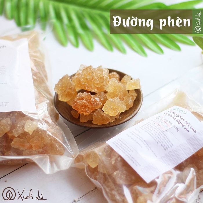 Hình ảnh đường phèn vàng Nghệ An Xanh Lá