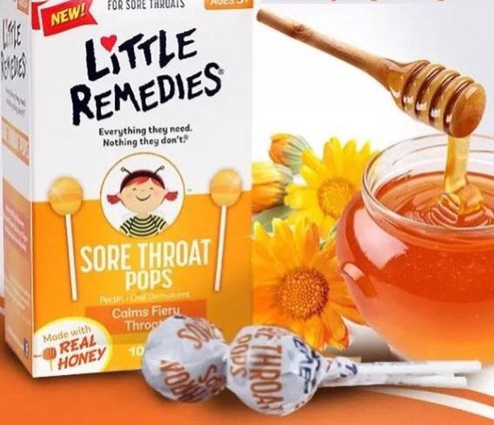 Ảnh kẹo mút trị ho Little Remedies Honey Pops 1