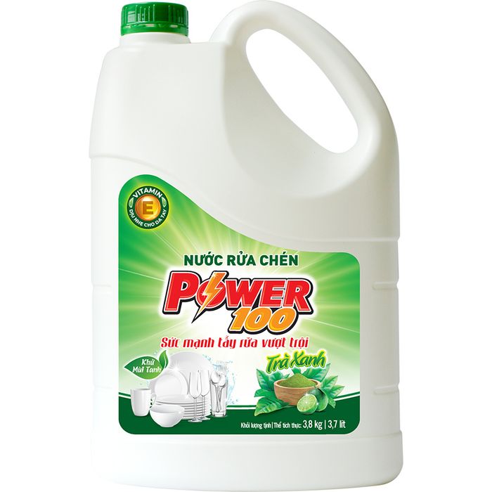 Nước Rửa Chén POWER100 Hương Trà Xanh - Hình ảnh 1