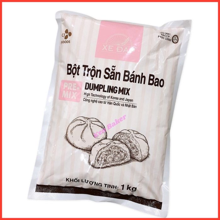 Bột bánh bao trộn sẵn thương hiệu xe đạp CJ hình 1