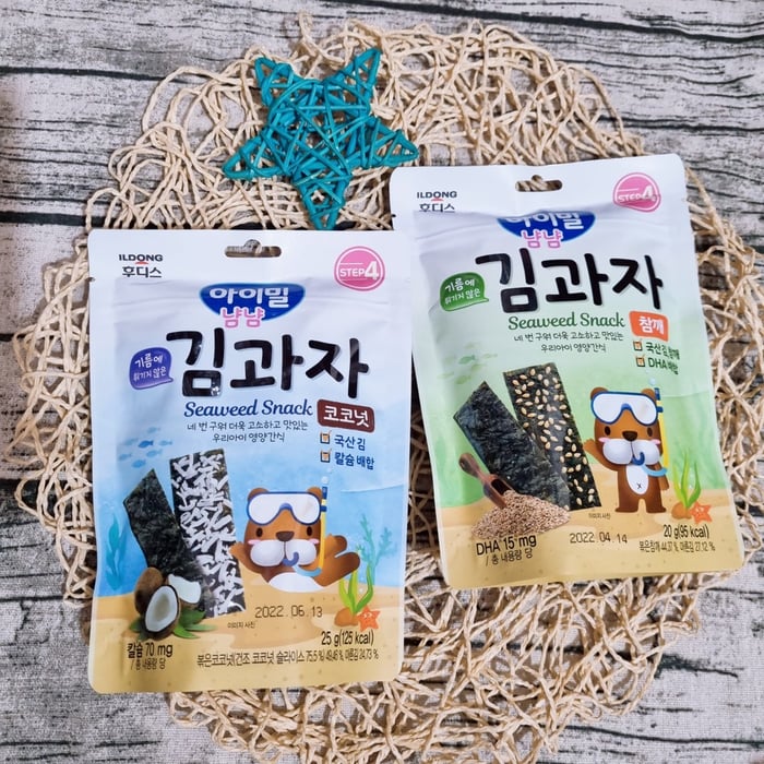 Snack rong biển tách muối cho bé Ildong Hàn Quốc hình 2