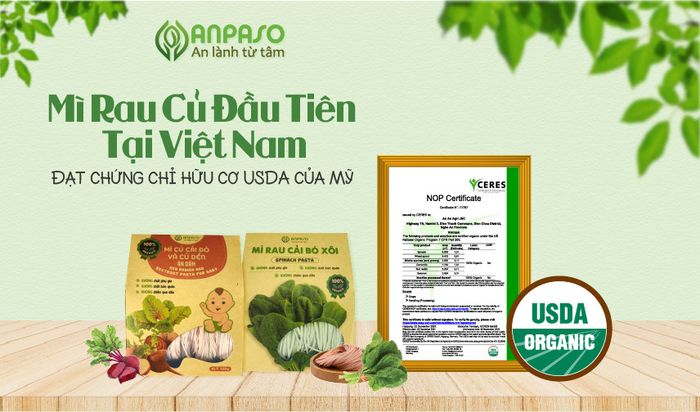 Mì rau củ organic Anpaso - Hình ảnh 2