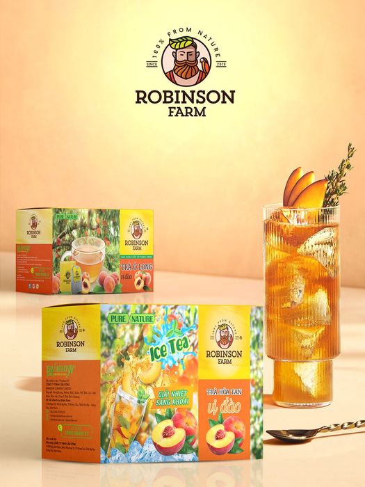 Hình 2 của trà hòa tan Robinson Farm hương đào