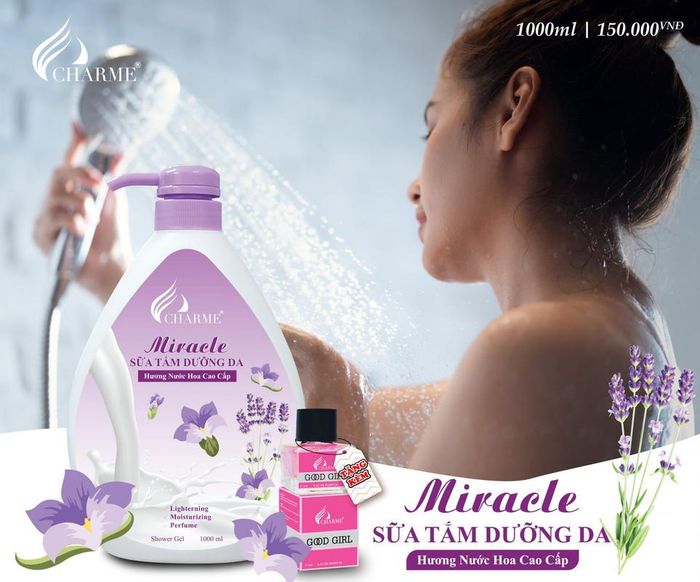 Hình ảnh 2 của Sữa Tắm Charme Miracle - Dưỡng Trắng Da Hương Oải Hương