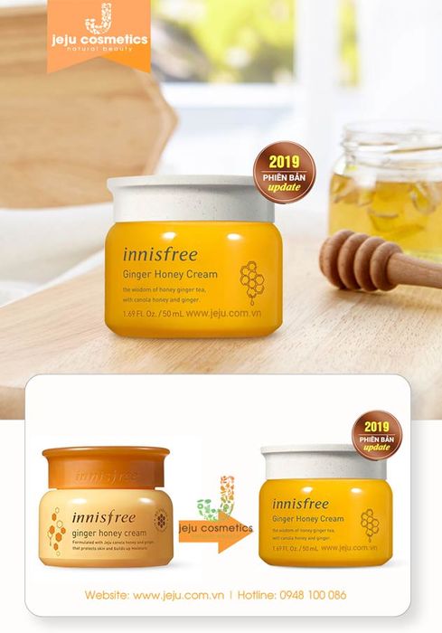 Kem dưỡng ẩm sâu gừng mật ong Innisfree Ginger Honey Cream - hình ảnh 1