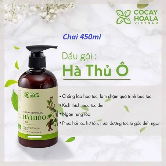 Hình ảnh 1 của Dầu Gội Thảo Dược Hà Thủ Ô Cocayhoala 2 in 1