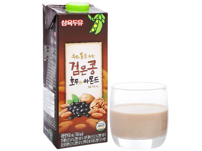 Hình ảnh sản phẩm Sữa Óc Chó Hàn Quốc Hạnh Nhân Đậu Đen Ahmyook Foods - Ảnh 2