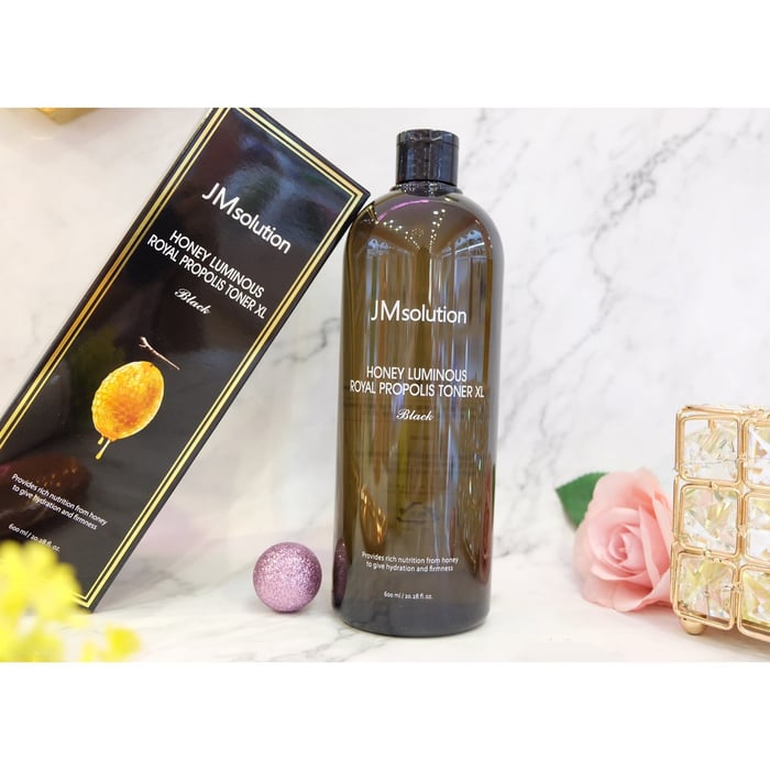 Hình ảnh Nước Hoa Hồng JMsolution Chống Lão Hóa Với Chiết Xuất Mật Ong Honey Luminous Royal Propolis Toner XL Black - ảnh 1