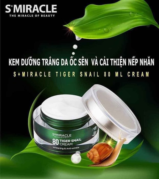 Kem Dưỡng Da Trắng Ốc Sên S+Miracle 80% - Hình 2