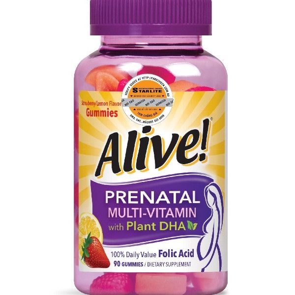 Hình ảnh 1 của Kẹo Dẻo Vitamin Alive Premium Prenatal Gummies cho bà bầu