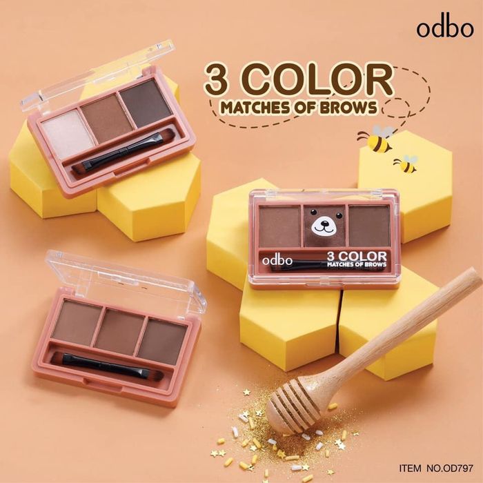 Hình ảnh Bột Kẻ Chân Mày Odbo 3 Color Matches Of Brows 1