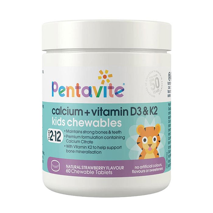 Hình ảnh 2 của viên nhai Pentavite Calcium + Vitamin D3 + K2 cho trẻ em