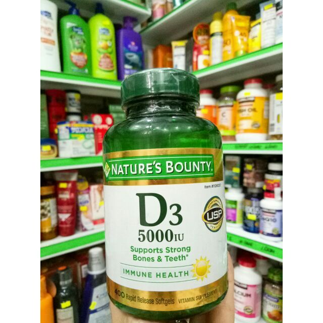 Viên uống Vitamin D3 Nature’s Bounty Vitamin D3 5000IU - Hình ảnh 1