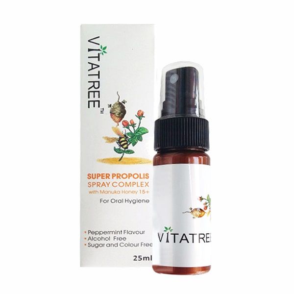 Chai xịt keo ong Vitatree Super Propolis kết hợp mật ong Manuka - Hình ảnh 2