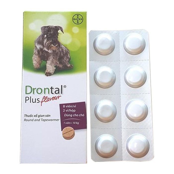 Hình ảnh thuốc tẩy giun Drontal Plus cho chó 1