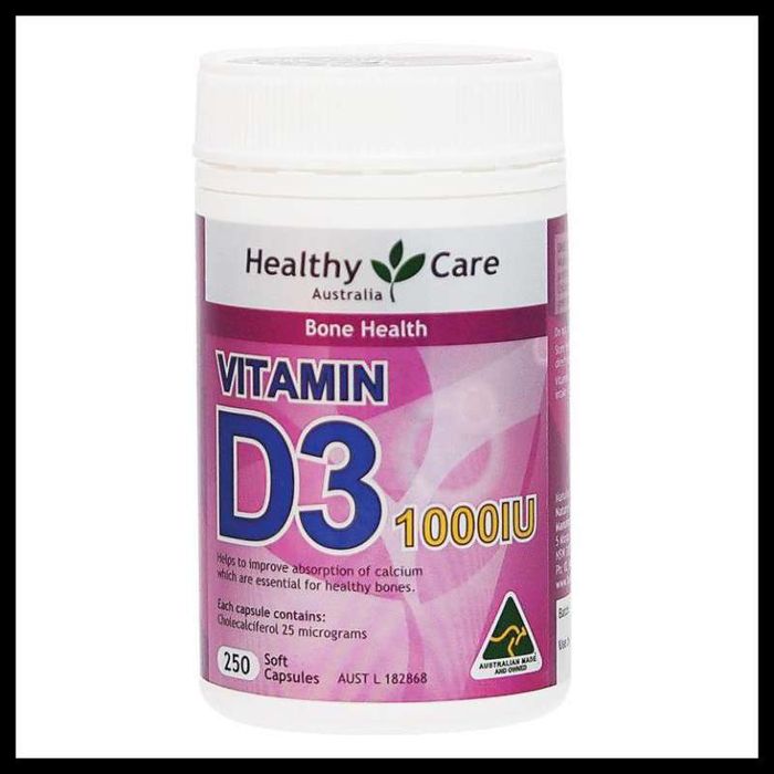 Viên Uống Vitamin D3 1000 IU Healthy Care - Hình ảnh 1