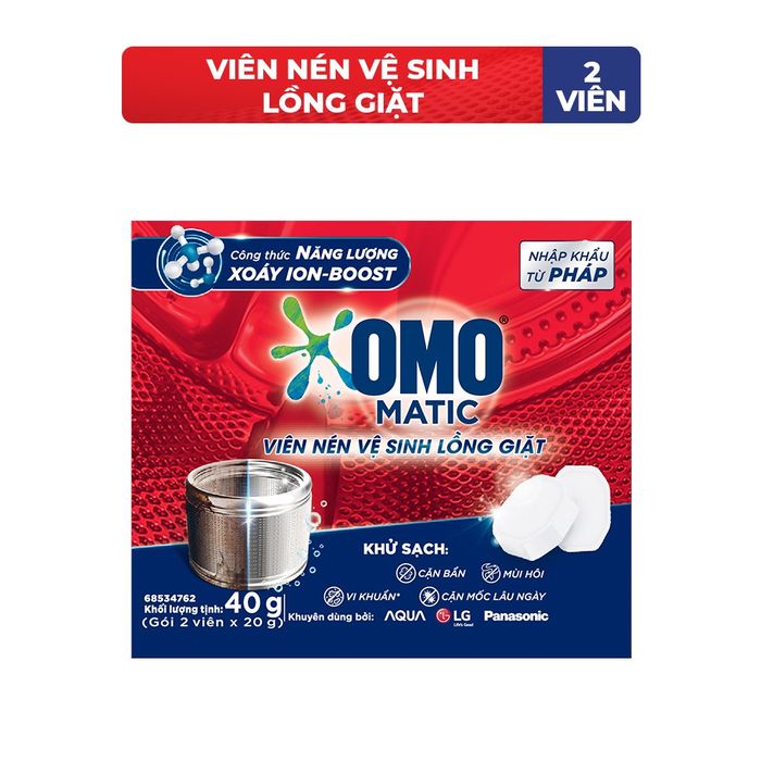 Hình ảnh viên nén vệ sinh lồng giặt OMO Matic - Ảnh 1