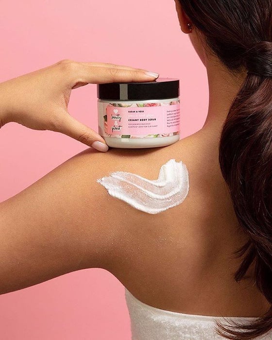 Tẩy Tế Bào Chết Body Dạng Kem Love Beauty And Planet Sugar & Rose Creamy Body Scrub hình 2