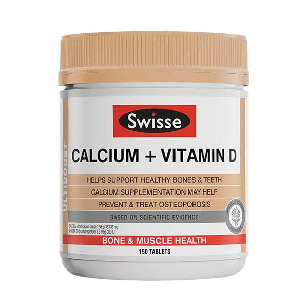 Viên phòng chống loãng xương Swisse Calcium + Vitamin D3 từ Úc hình ảnh 1