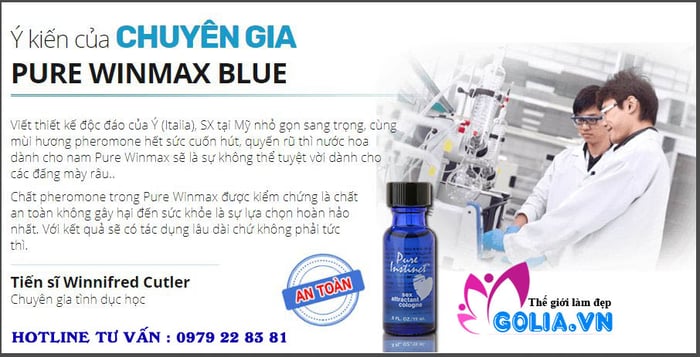 Nước hoa nam Pure Winmax Blue - Hình ảnh 2