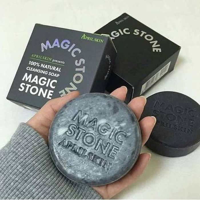 Xà Phòng Rửa Mặt Magic Stone 100% Natural Cleansing Soap hình 1