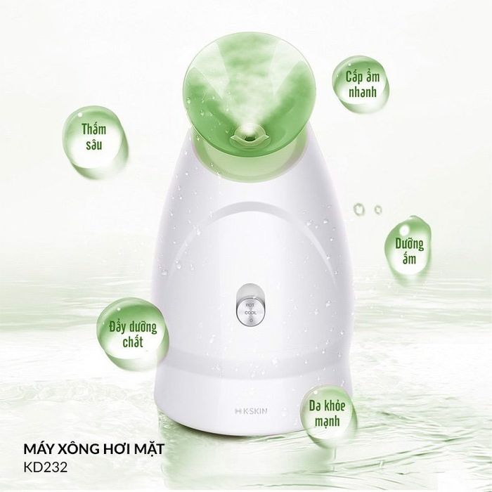 Máy Xông Hơi Mặt Ion Nóng Lạnh K.Skin Ionnic Facial Steamer Green KD232 - Hình 1