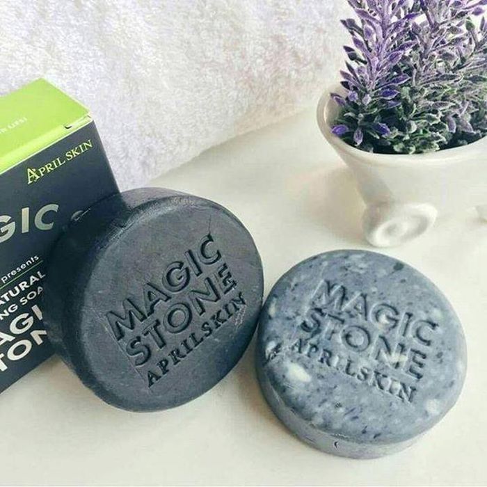 Xà Phòng Rửa Mặt Magic Stone 100% Natural Cleansing Soap hình 2