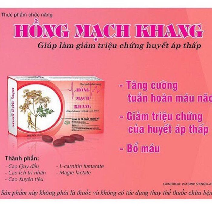 Hồng Mạch Khang - Giải pháp cho người huyết áp thấp - Hình ảnh 1