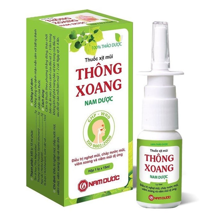 Hình ảnh sản phẩm xịt mũi Thông Xoang Nam Dược 2