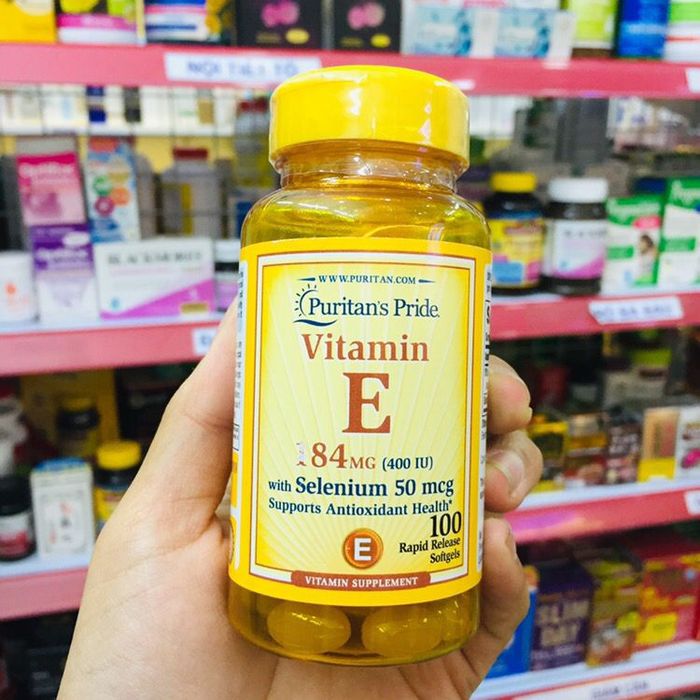 Hình ảnh Vitamin E 400IU kết hợp Selen 50 Mcg của Puritan's Pride