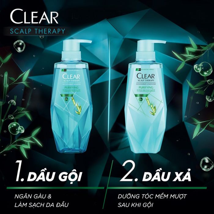 Dầu gội xả Clear Scalp Therapy Purifying - Hình 1