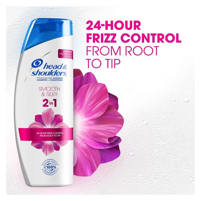 Dầu Gội Xả Trị Gàu Head & Shoulders 2in1 Smooth & Silky hình 2