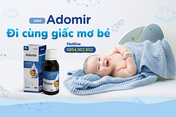 Hình ảnh siro Adomir giúp bé ngủ ngon số 1