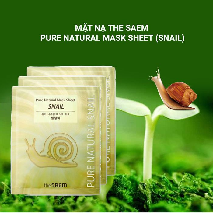 Mặt nạ The Saem Pure Natural Mask Sheet Snail ảnh 2