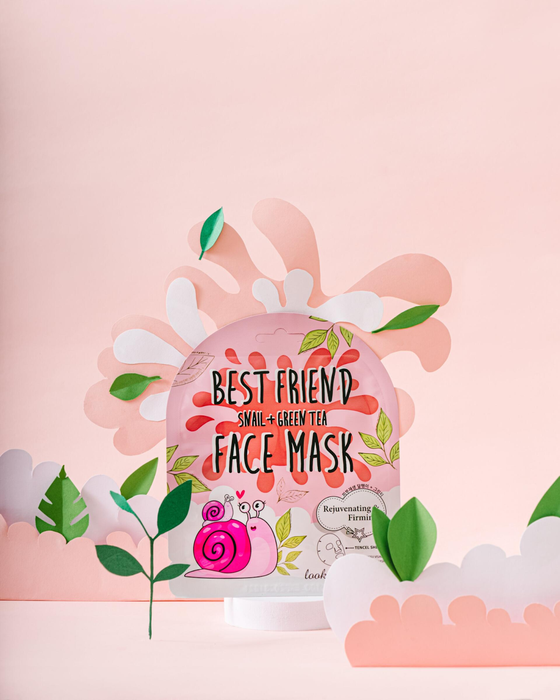 Mặt Nạ Trẻ Hóa và Săn Chắc Da lookATME Best Friend Snail Green Tea Face Mask Rejuvenating & Firming ảnh 1