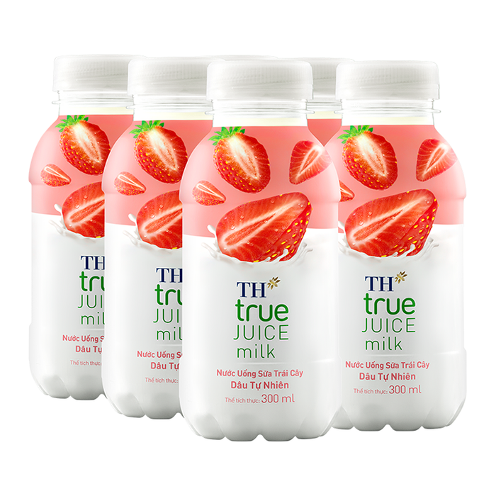 NƯỚC UỐNG SỮA TRÁI CÂY VỊ DÂU TƯƠI NGUYÊN CHẤT – TH TRUE JUICE MILK hình ảnh 1