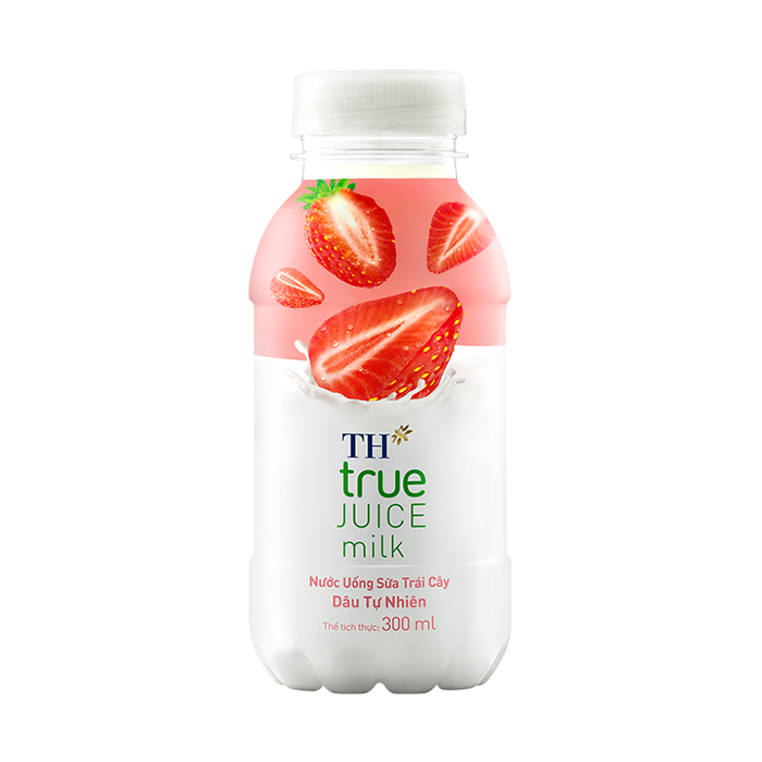 NƯỚC UỐNG SỮA TRÁI CÂY VỊ DÂU TƯƠI NGUYÊN CHẤT – TH TRUE JUICE MILK hình ảnh 2