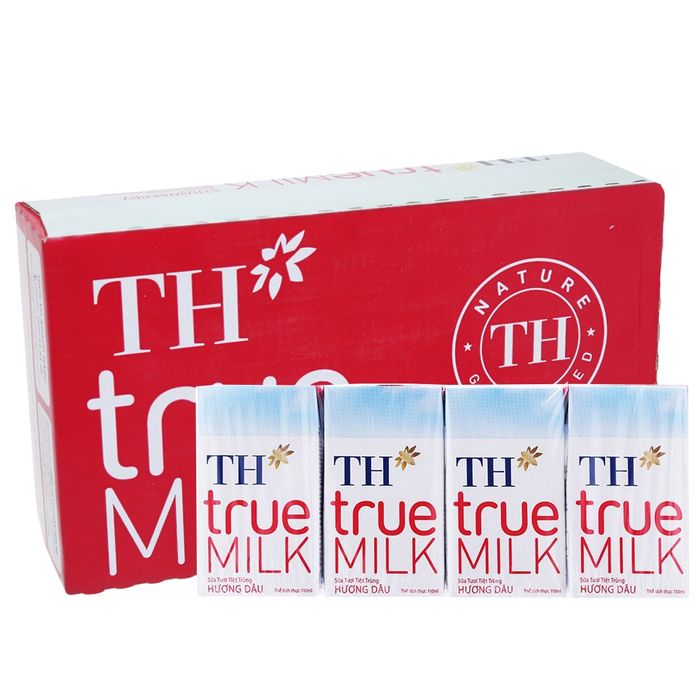 Sữa tươi tiệt trùng TH True Milk hương dâu - Hình ảnh 1