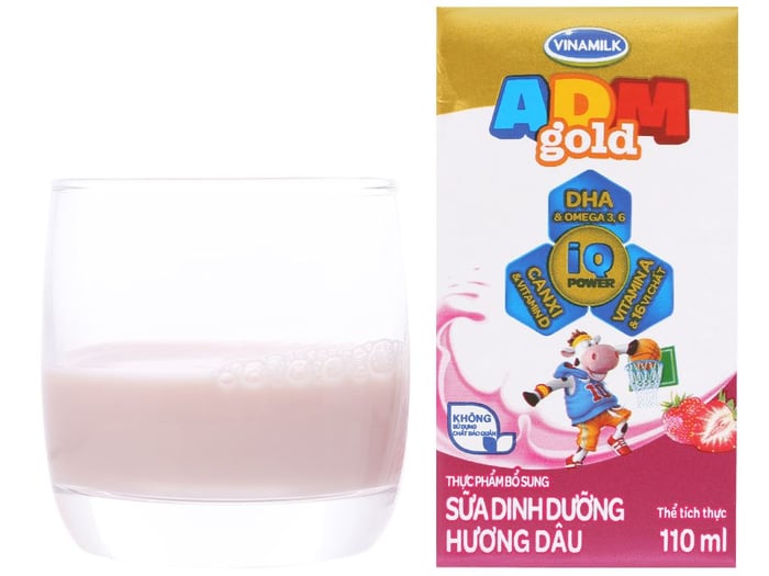 Sữa tươi tiệt trùng Vinamilk ADM Gold vị dâu - Hình ảnh 1