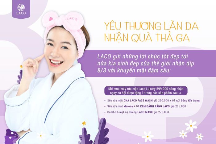 Hình ảnh chương trình khuyến mãi 8/3 của Laco số 2