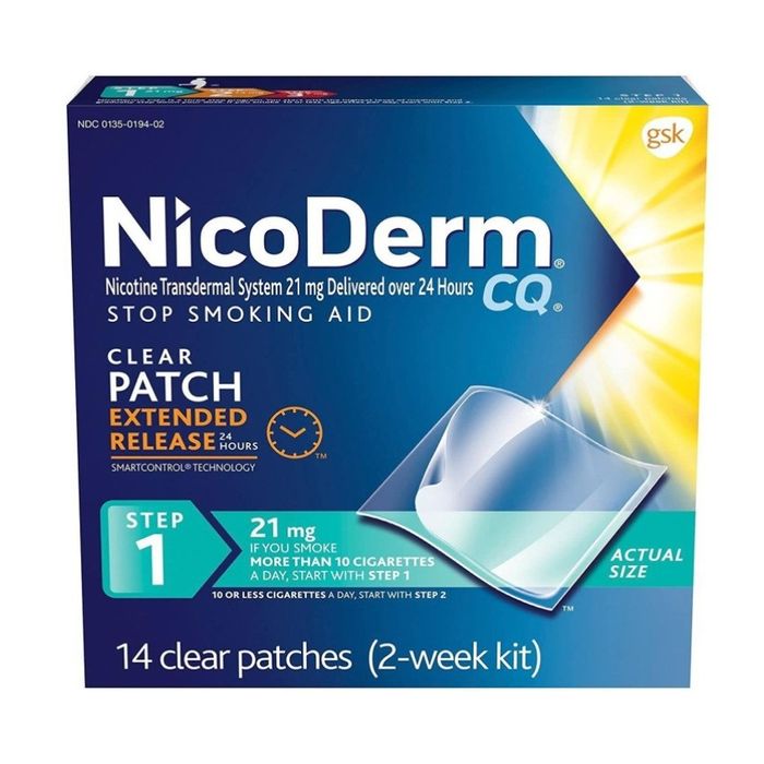 Miếng dán cai thuốc lá NicoDerm CQ - Hình 1