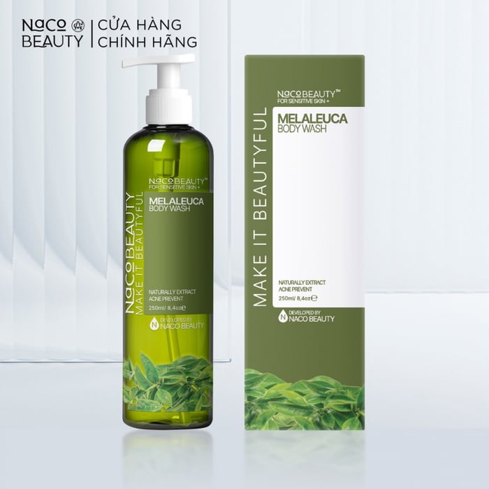 Hình ảnh 1 của Sữa tắm trị mụn lưng NACOBEAUTY Melaleuca Body Wash 250ml