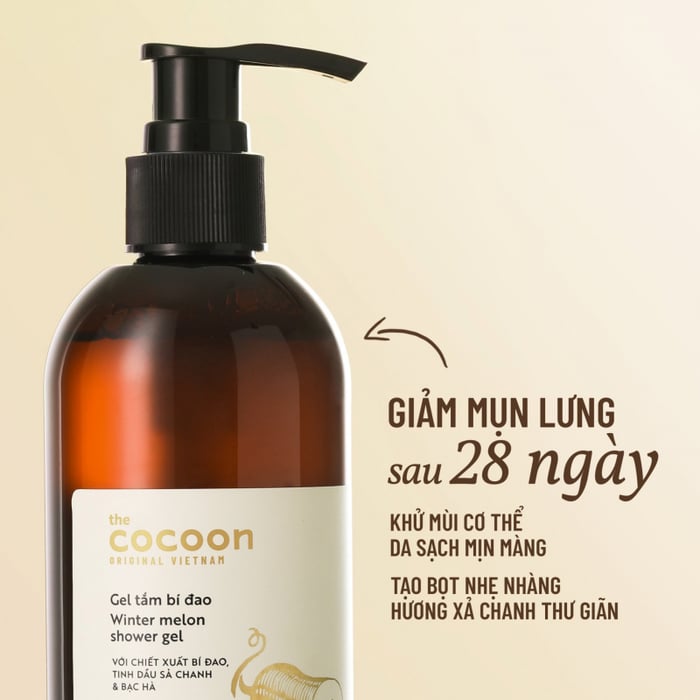 Hình ảnh gel tắm Cocoon Bí Đao Giảm Mụn Lưng